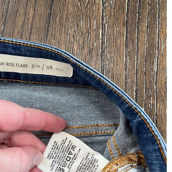 ✨ Pilcro by Anthropologie Button Fly High Rise Flare Jeans – Size 28 Tall ✨ - Picture 5 of 14